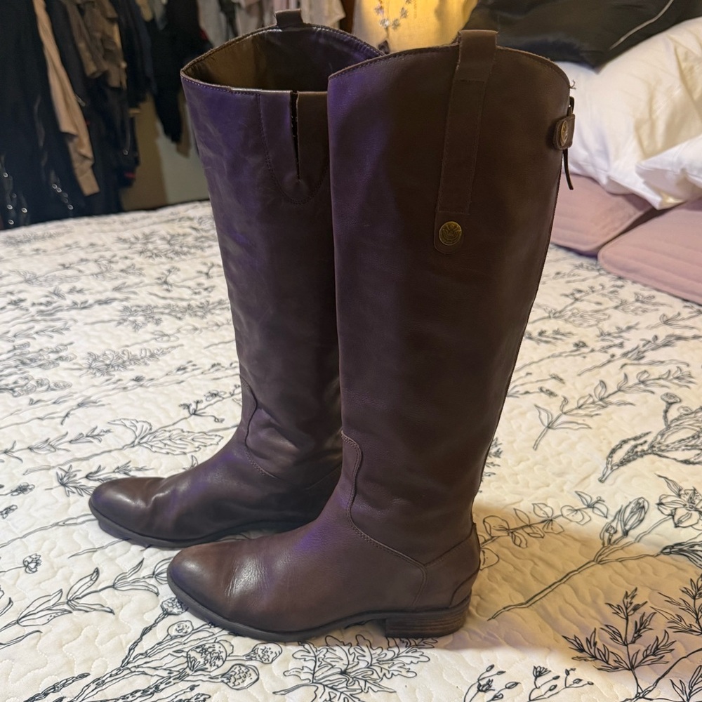 Sam Edelman Elegant Brown Leather Women's Boots